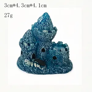 Miniatur Harz Steinhaus Schloss Ornament Detailansicht fuer DIY Mikro Landschaft Garten.
