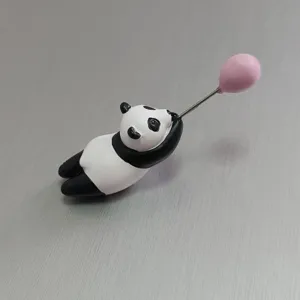 Süßer Panda Ballon Harz Kühlschrankmagnet, schöner Cartoon Tier Dekoration Aufkleber