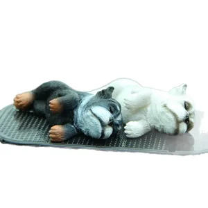 Süße Kunstharz schlafende Bulldogge Auto Armaturenbrett Dekoration Set mit Antirutschmatte