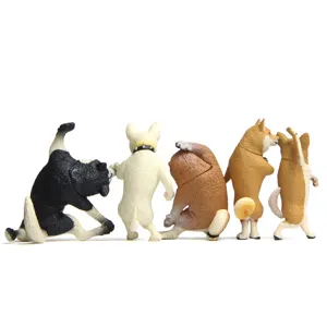 Kreative lustige Hunde Tanz Figuren Set, süße Harz Tier Spielzeug für Schreibtisch Deko.