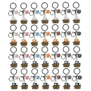 Niedliche Katzen Box Schlüsselanhänger Metall Ring bunt kreative Tasche Anhänger