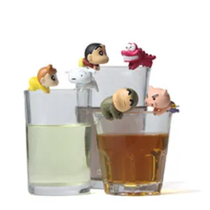 Shin-chan Anime Cartoon Charakter Tassenrand Hängende Actionfiguren Miniatur Spielzeug Set