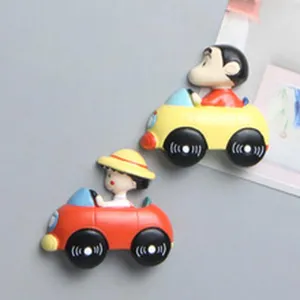 Niedliche Cartoon Auto Kühlschrankmagnete Set, lustige Harz Magnetaufkleber Küche.