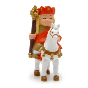 Cute Journey to the West Tang Monk figurine riding white horse miniature resin toy desktop ornament