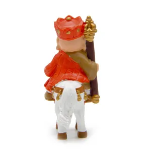Cute Journey to the West Tang Monk riding white horse figurine, micro landscape toy doll