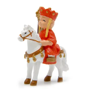 Cute Journey to the West Tang Monk riding white horse figurine resin micro landscape toy doll