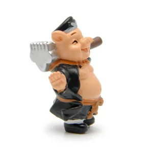 Cute Zhu Bajie figurine, Journey to the West character micro landscape toy, desktop decor.