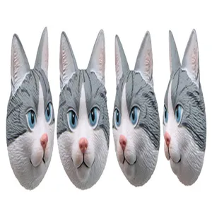 Realistischer Katzenkopf Kühlschrankmagnet mit blauen Augen, niedliches Design für Dekoration.