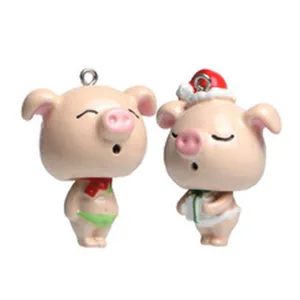 Süßes Cartoon Schwein Anhänger DIY Zubehör Schlüsselanhänger Tier Schmuckherstellung