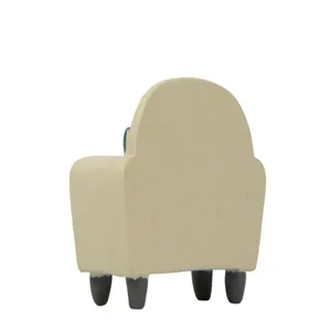 Miniature sofa figurine detail view, cute resin ornament for succulent garden decor and photo props.