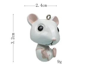 Süßer Sternzeichen-Maus-Anhänger DIY Schlüsselanhänger Zubehör, leichte Harz-Charm Basteln.