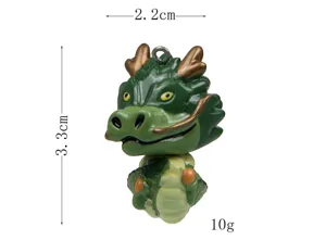 Grüner Drache Figur Anhänger DIY Schlüsselanhänger Anime Charakter Zubehör 3.3cm