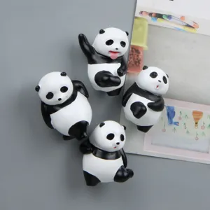 Süße Harz Panda Figur Detail, verspieltes Panda Tier Mini Ornament Set für Heimdeko Tisch.