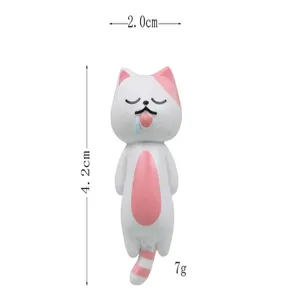 Süße schläfrige Katzen-Miniaturfigur mit Speichel-Design, 4.2cm kompakte Größe für Gartendeko.