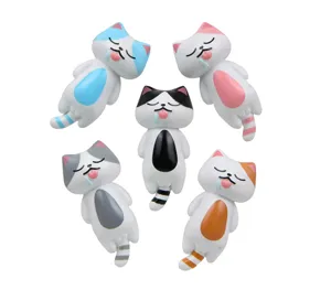 Süsses schlafendes Katzen Figuren Set, sabbernde liegende Mikro-Landschaft Garten Spielzeug
