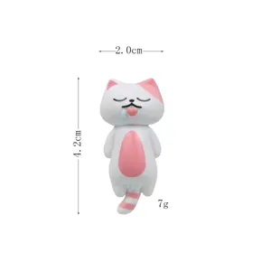 Süße schläfrige Katzen-Miniaturfigur für Gartengestaltung und Dekoration, kompakt.