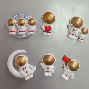Süße Astronauten Harz Kühlschrankmagnete Set, kreative Raumfahrer Deko für Küche.