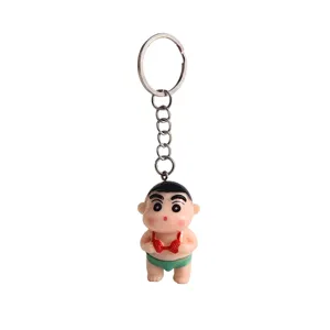 Niedlicher Cartoon Crayon Shin-chan Schlüsselanhänger Metallring Anhänger Detailansicht Geschenk