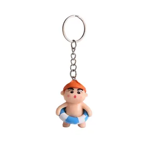 Süßer Crayon Shin Chan Schlüsselanhänger Cartoon Tasche Anhänger Metallring Geschenk.
