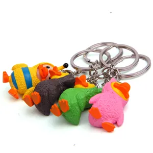 Joli lot de porte-clés canard cosplay, 4 styles de pendentifs créatifs pour sacs et clés.