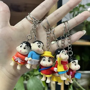 Niedlicher Cartoon Crayon Shin-chan Schlüsselanhänger Tasche Deko Geschenk für Paare.