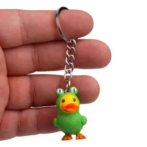 Mignon porte-clés canard cosplay grenouille pendentif créatif pour clés de voiture et sacs à main.