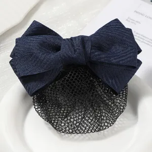 Professional Hair Net Bow Hair Clip Hair Accessories For Nurse Hotel Bank Stewardess Hair Bun Cover
