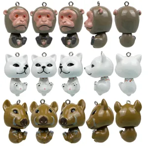 Chinesisches Tierkreiszeichen Tier Anhänger DIY Schlüsselanhänger Sammelfiguren Set