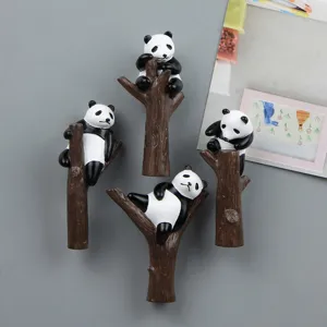 Kreative Panda Baum Wandhaken aus Harz, süße dekorative Haken für Heimdekoration und Aufbewahrung.