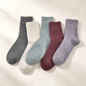 Heren dikke winter thermo wollen sokken retro crew warme sokken voor koude dagen comfort