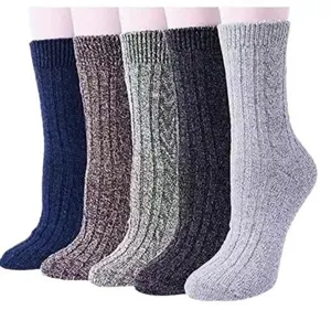 Herren Dicke Warme Wollsocken Winter Zopfmuster Strick Socken Mehrfarbige Auswahl