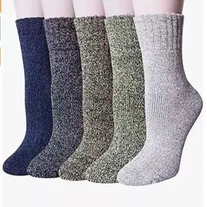 Herren dicke Wolle Winter Socken thermische warme Strick Crew Socken 5er Pack für kaltes Wetter