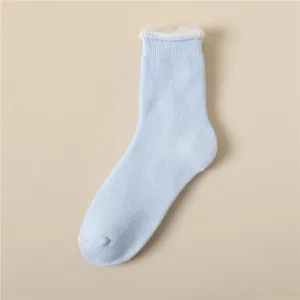 Dikke wintersokken voor vrouwen fleece gevoerd, warme zachte pluche sokken thermisch.