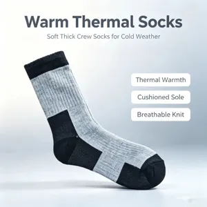 Warme Thermische Crew Socken Dicke Winter Schnee Skisocken Mit Atmungsaktivem Gewebe