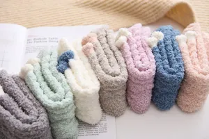 Chaussettes femme polaire corail douce moelleux hiver chaud confortable maison neige bottes