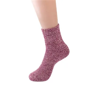 Damen thermische Wollmischung Strick Socken Mid-Tube Winterstiefel Socken warme Fuesse.
