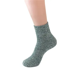 Damen Winter warme Wollmischung Strick Socken, dicke gemütliche Mid-Tube Thermosocken.