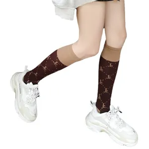 Women knee high socks fashion cotton trendy hosiery Japanese JK style mid tube daily wear
