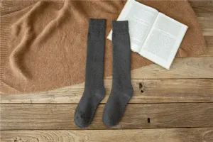 Winter thick warm plush knee high calf socks for women, comfortable cotton long cozy winter socks.