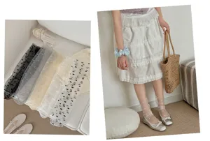 Sheer mesh bow socks detail showing breathable grid pattern and delicate velvet bow decor.