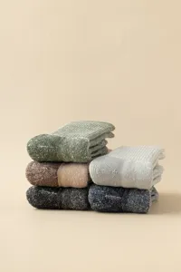 Calcetines de senderismo de lana gruesa y cálida para hombres, calcetines térmicos de invierno.