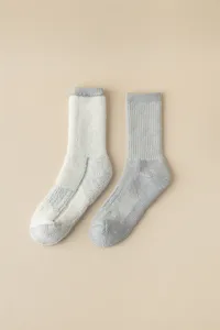 Calcetines de senderismo térmicos de lana de invierno, calcetines deportivos acanalados.