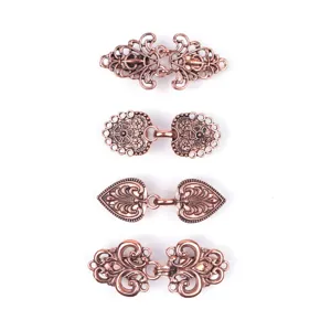 Pinces cardigan bronze rétro attaches cape châle clips col accessoires vêtements 4pcs