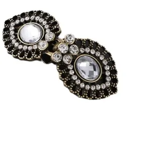 Vintage strass κλιπ ζακέτας ρετρό κούμπωμα γιακά καρφίτσα σάλι για γυναίκες κομψό