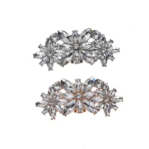 Rhinestone shoe clips wing flower shoe charms for women high heels decorative accessories