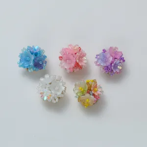 Fashion Resin Camellia Flower Cufflinks Women Anti-Glare Scarf Buckle Chic Floral Decorative Jewelry Gift