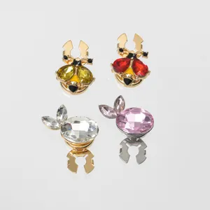 Fashion crystal insect and rabbit cufflinks collar pins for shirts and scarves wholesale