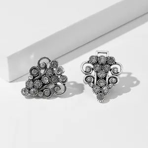 Vintage Lega Strass Perla Sciarpa Clip Fibbia per Sciarpa Cardigan Collo Spilla Decorativa Gioielli Per Donne