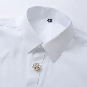 Boutons de Manchette de Chemise Tournesol Strass Alliage Cristal Boutons Décoratifs Accessoires de Mode Homme Femme