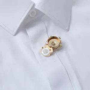 Couvercle de bouton de chemise tournesol doré accessoire de pull, détail en métal exquis.